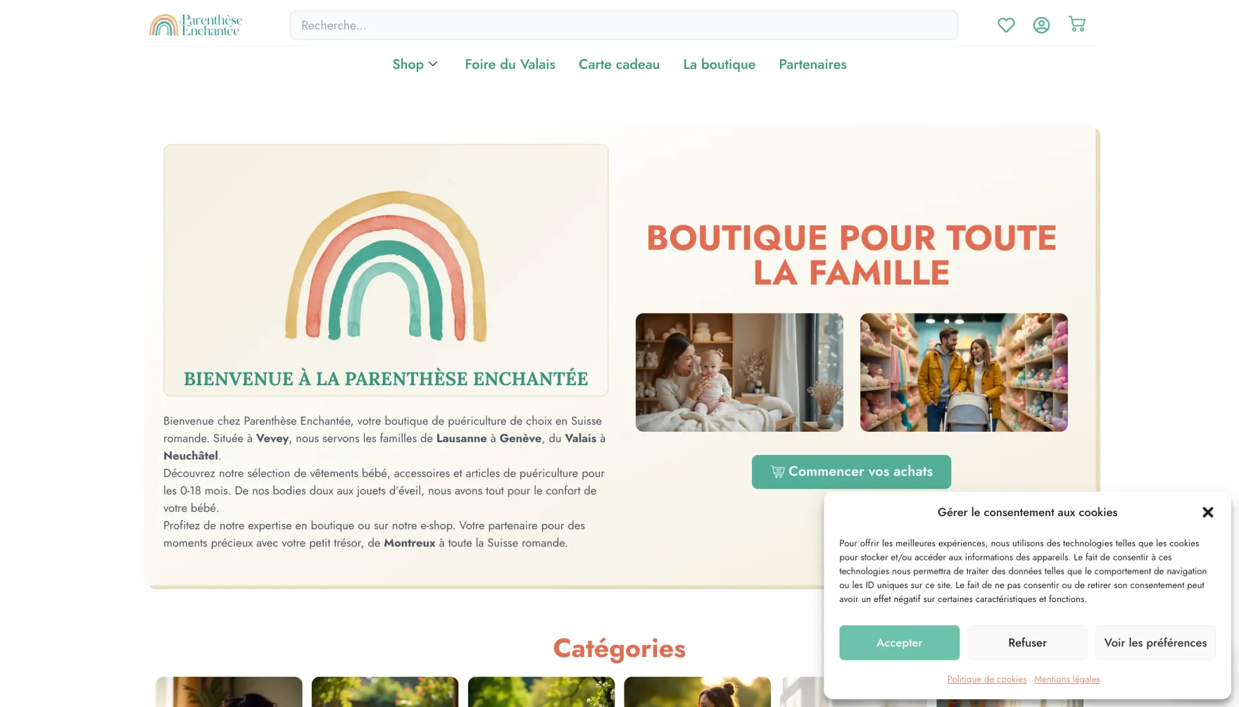 Parenthèse Enchantée online shop homepage