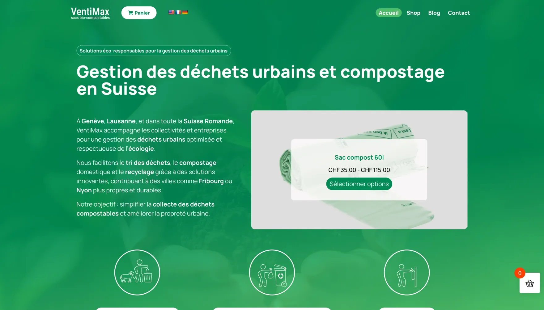 VentiMax website homepage