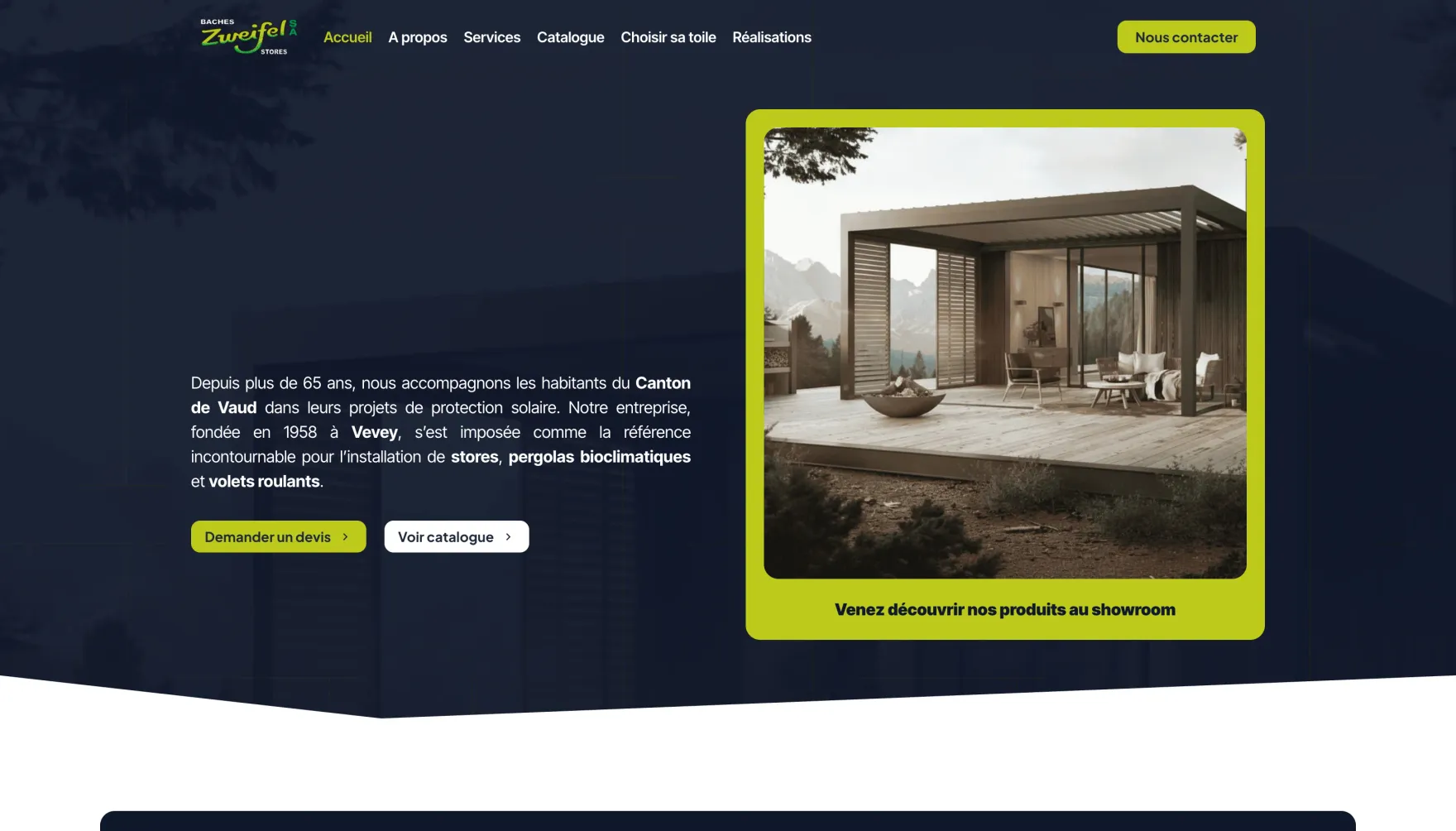 Zweifel Stores website homepage